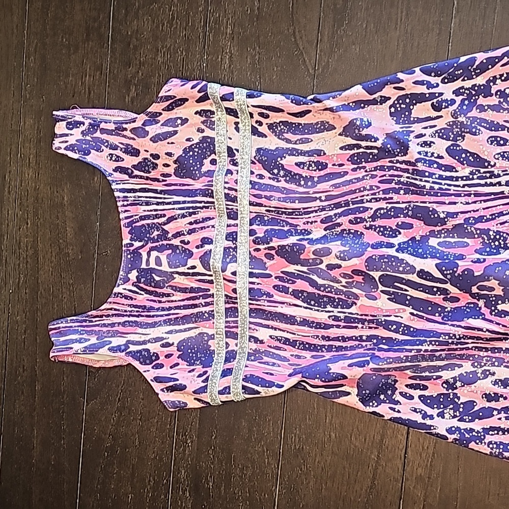 Danskon leotard, unitard, singlet leopard print, size M 7/8